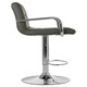 image 2 of Interiors by Premier Grey Velvet Bar Chair, Comfortable Seating Breakfast Bar Chair, Footrest Living Bar Chair Kitchen