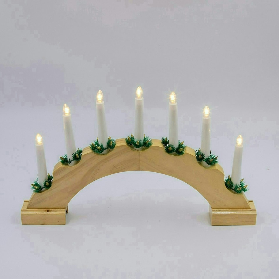 image 1 of The Christmas Workshop 70859 Wooden Arched Christmas Candle Bridge