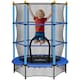 image 1 of HOMCOM 4.6FT Kids Trampoline with Safety Enclosure for Ages 3-10 Years Blue
