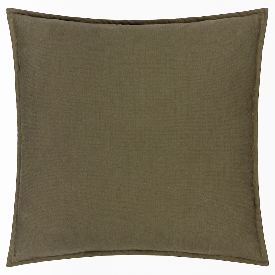 image 1 of Yard Slub Cotton Cushion | Green | Lichen