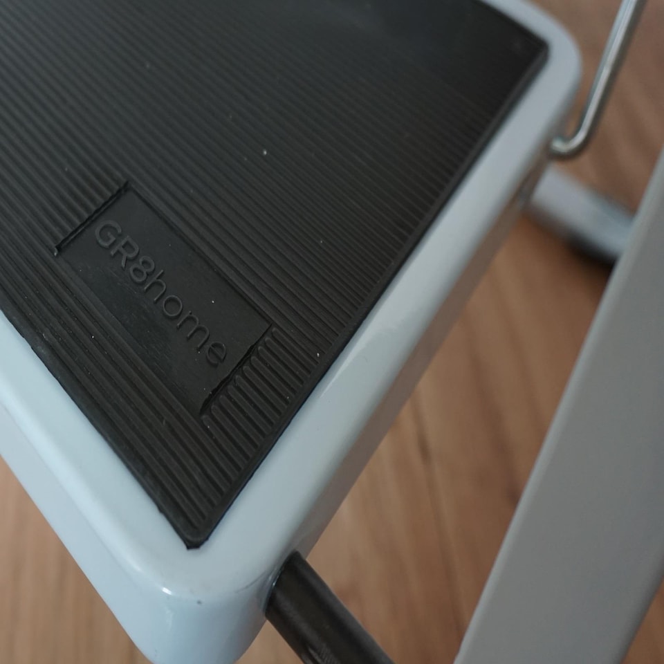 image 1 of Gr8 Home Double Step Caravan Stool Steel Non Slip Mat Door Ladder Van Motorhome Camper