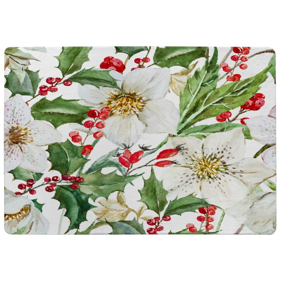 image 1 of Watercolour Christmas pattern (Rug) Multi | XL: 160x230cm
