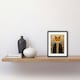 image 2 of Floral Portrait of Boho Hipster Fox in a Suit 9x7" Black Framed Wall Art Print