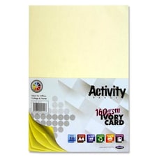Pack of 50 Sheets A4 Ivory 160gsm Card by Premier Activity
