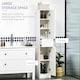 image 3 of kleankin Tall Bathroom Cabinet with Adjustable Shelves, High Gloss Storage Cupboard, Freestanding Tallboy with Storage Drawer, White