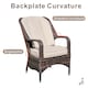 image 3 of Direct Wicker 2-Piece Outdoor PE Rattan Dining Chairs, Brown | Brown