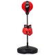 image 5 of COSTWAY Boxing Set Punching Ball with Boxing Gloves Red