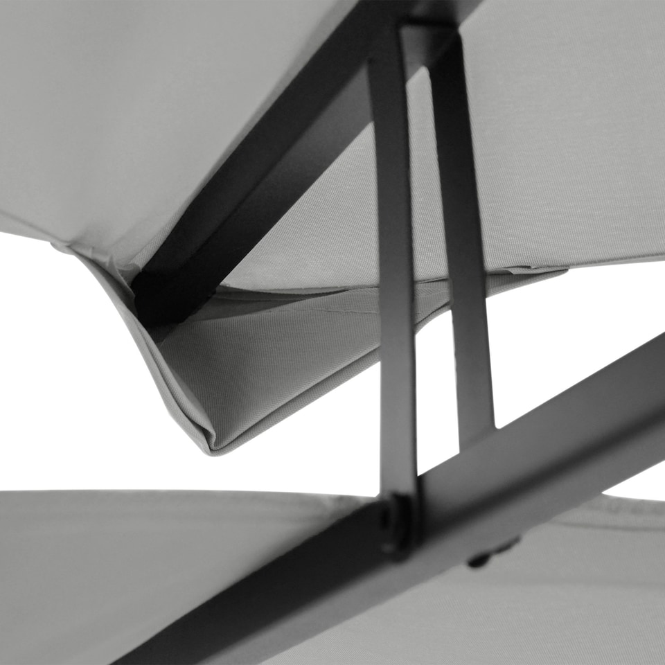 image 1 of Outsunny 3x4m Gazebo Replacement Roof Canopy 2 Tier Top UV Cover Patio Cream