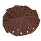 image 3 of 90mm Triangular Sanding Abrasive Discs Pads Hook Loop Backing Mixed Grit 50pk