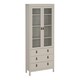 image 1 of Barcelona China Cabinet 2 Glass Doors with 3 Drawers in Cashmere Cream
