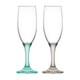 image 6 of LAV Misket Glass Champagne Flutes - 190ml - Coloured Stem - Pack of 12