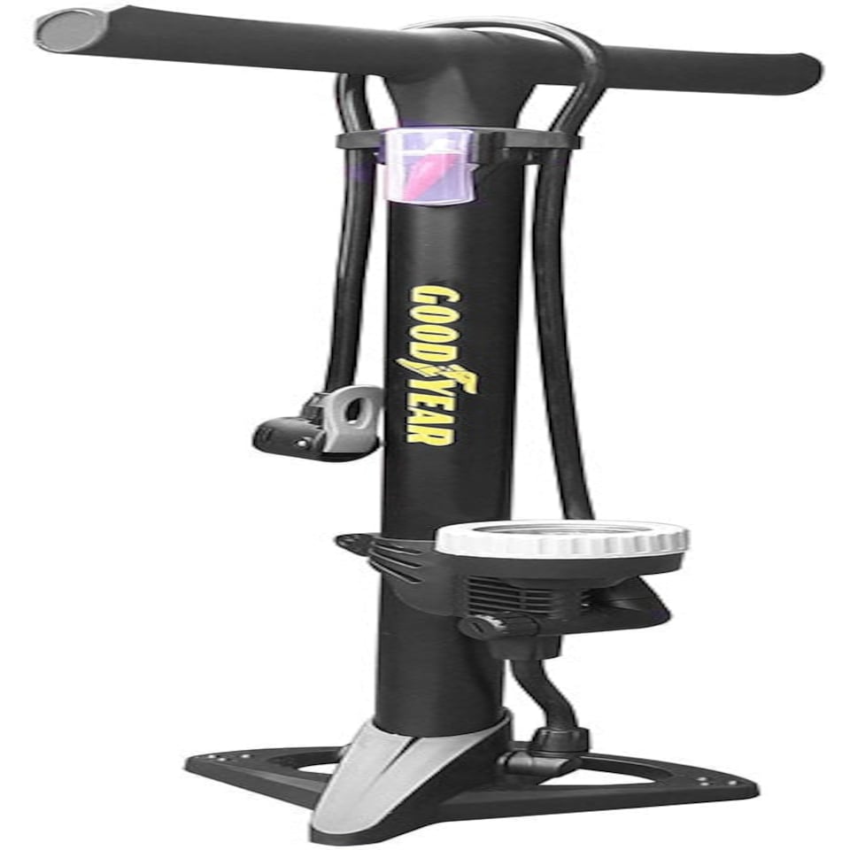 image 1 of Goodyear Bicycle Stand Floor Pump with Pressure Gauge For Bike Cycle Inflatables