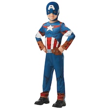 Captain America Childrens/Kids Costume - Blue/Red/White - 3-4 Years Blue | 3