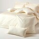 image 4 of Homescapes Cream European Size Pillowcase Organic Cotton 400 TC - 40 x 40 cm | Cream