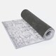 image 4 of OHS Flat Vintage Washed Carpet Floor Rug Runner, 50x120cm - Grey