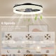 image 5 of HOMCOM Ceiling Fan with Light and & App Control, 6 Speed, 50 cm | Black | Black, Transparent, Smoky Grey | 50 x 50 x 13.8 cm