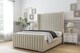 image 2 of Sloomy Marlborough Cream Plush Bed Frame With 50"  Upholstered Wingback Headboard 3' Single