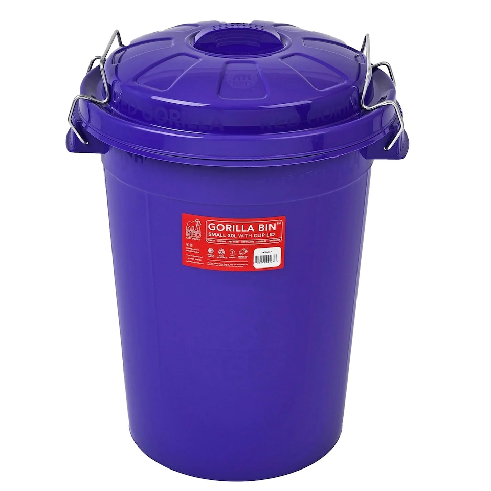 image 1 of Red Gorilla Dustbin - Purple - 30L