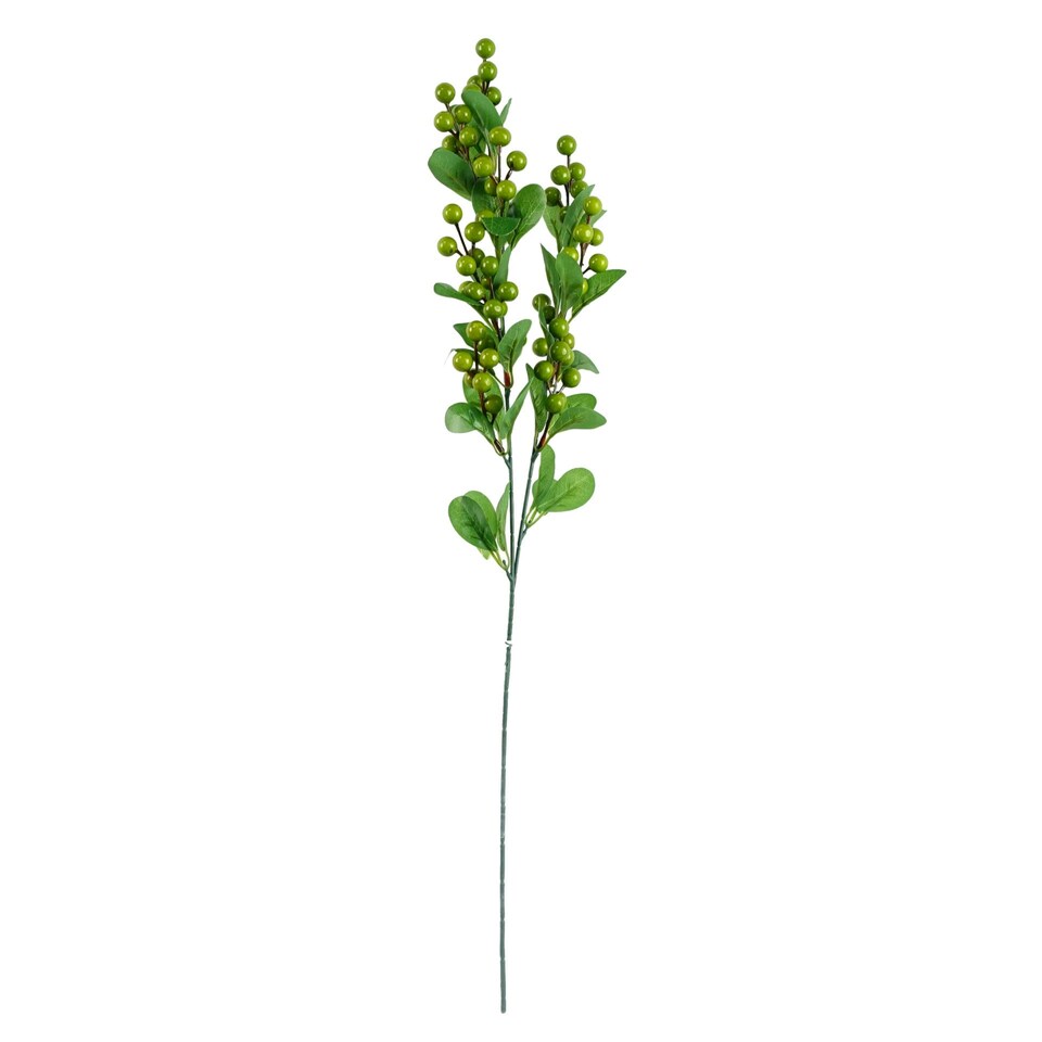image 1 of 70cm Artificial Green Berry Spray
