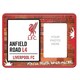 image 1 of Liverpool FC Anfield Road L4 Metal Embossed Photo Frame - Red/White/Black - One Size