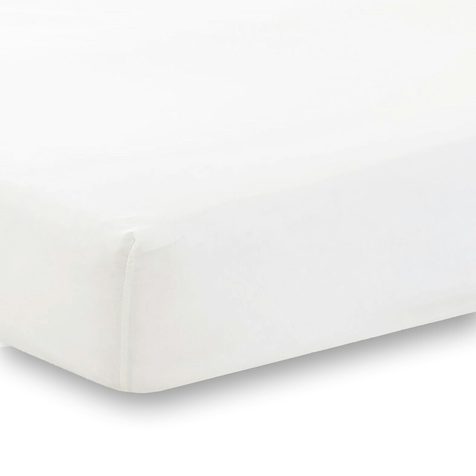 Charlotte Thomas Poetry Plain Double Fitted Sheet - White - 122 x 190cm White | White | Double