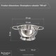 image 2 of Buckingham Hemisphere Colander/Strainer Stainless Steel 0.7 L / 14 cm.