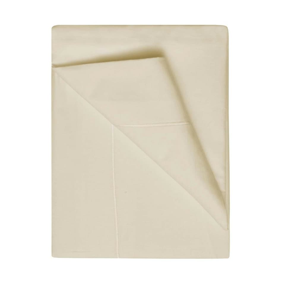 image 1 of Belledorm 400 Thread Count Egyptian Cotton Flat Sheet - Cream - Double