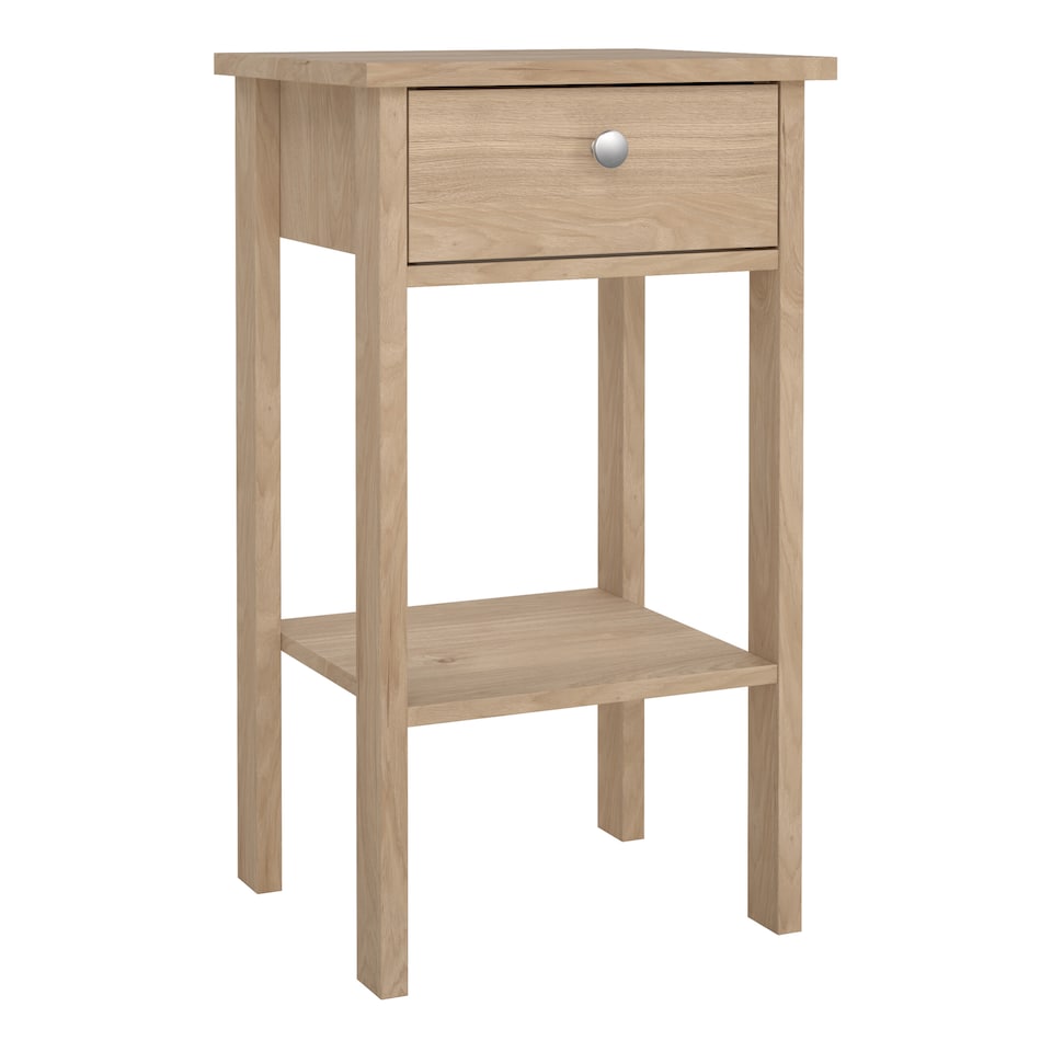 image 1 of Madrid Bedside Table with 1 Drawers in Jackson Hickory Oak