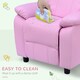 image 5 of HOMOM Kids Recliner Armchair PU Leather Game Chair Children Sofa Seat Pink 