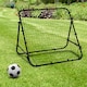 image 1 of HOMCOM Football Rebounder Net, Adjustable Kickback Target Goal Teens Adults Training Aid for Multi-Sports Practise, Black | Black