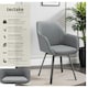 image 2 of Dining Chair Alicon - swivel armchair with padding and continuous backrest - Set of 4 Grey | Anthracite