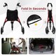 image 6 of COSTWAY Lightweight Walker for Seniors Foldable Rollator Walker-Red