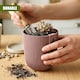 image 6 of GEEZY Milly Wall Flowerpot Set Plastic Planters Brown 2 Pack