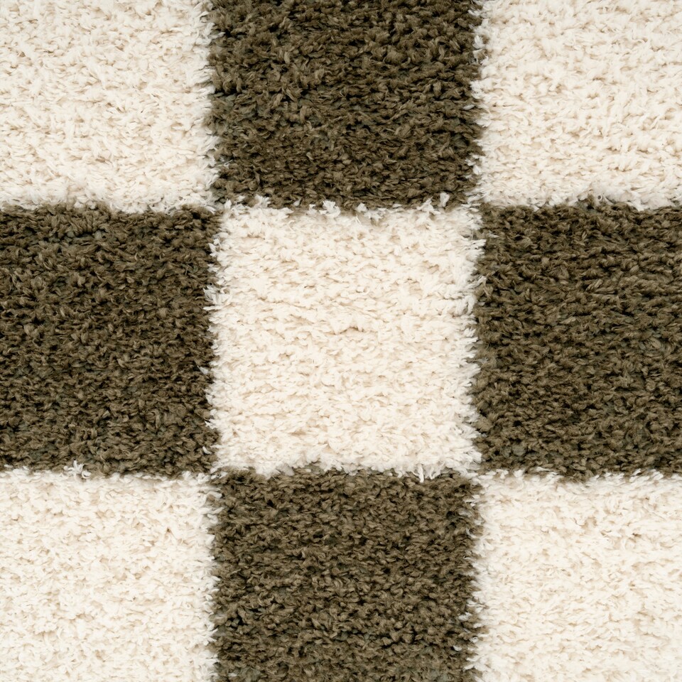 image 1 of Soft Cream Checkerboard Rug Living Room Bedroom Hallway Area Thick Modern 280cm x 380cm | Cream | Cream | 280cm x 380cm