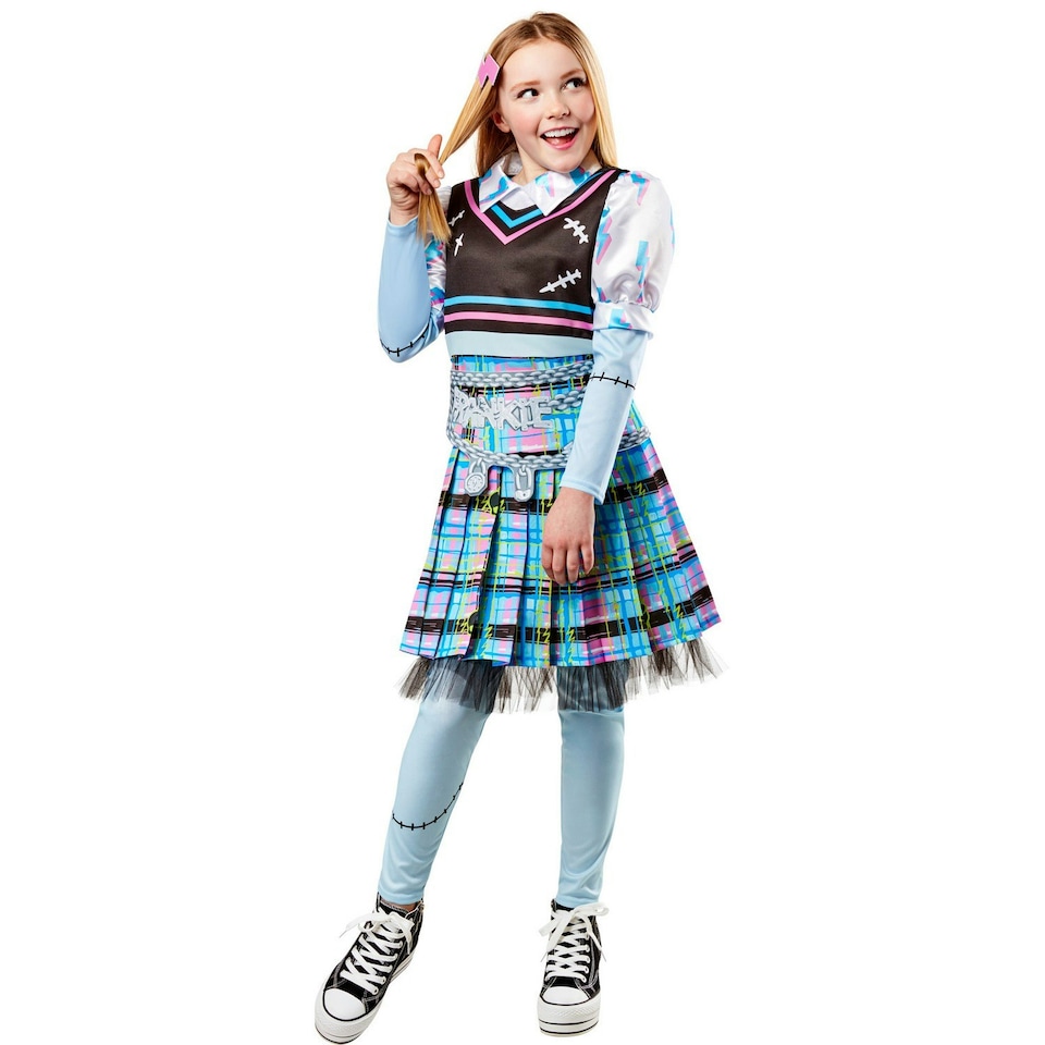image 1 of Monster High Childrens/Kids Deluxe Frankie Stein Costume Set - Multicoloured - 9-10 Years