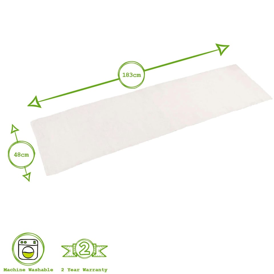 image 1 of Nicola Spring Cotton Fabric Table Runner - 48cm x 183cm - Baby Pink Pink