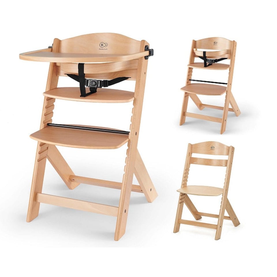 image 1 of Kinderkraft Enock High Chair for Baby and Toddler - Natural