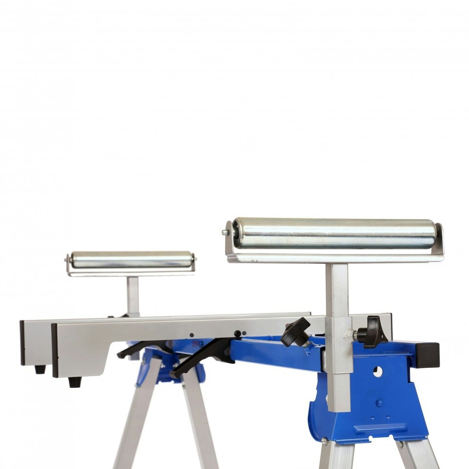 image 1 of Oypla Universal Mitre Saw Stand with Extending Support Arms & Rollers