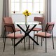 image 7 of Set of 4 Sheldon Velvet Chairs Pink