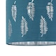image 4 of Tuscan - White Ceramic Lamp with Teal Fern Shade White | Green