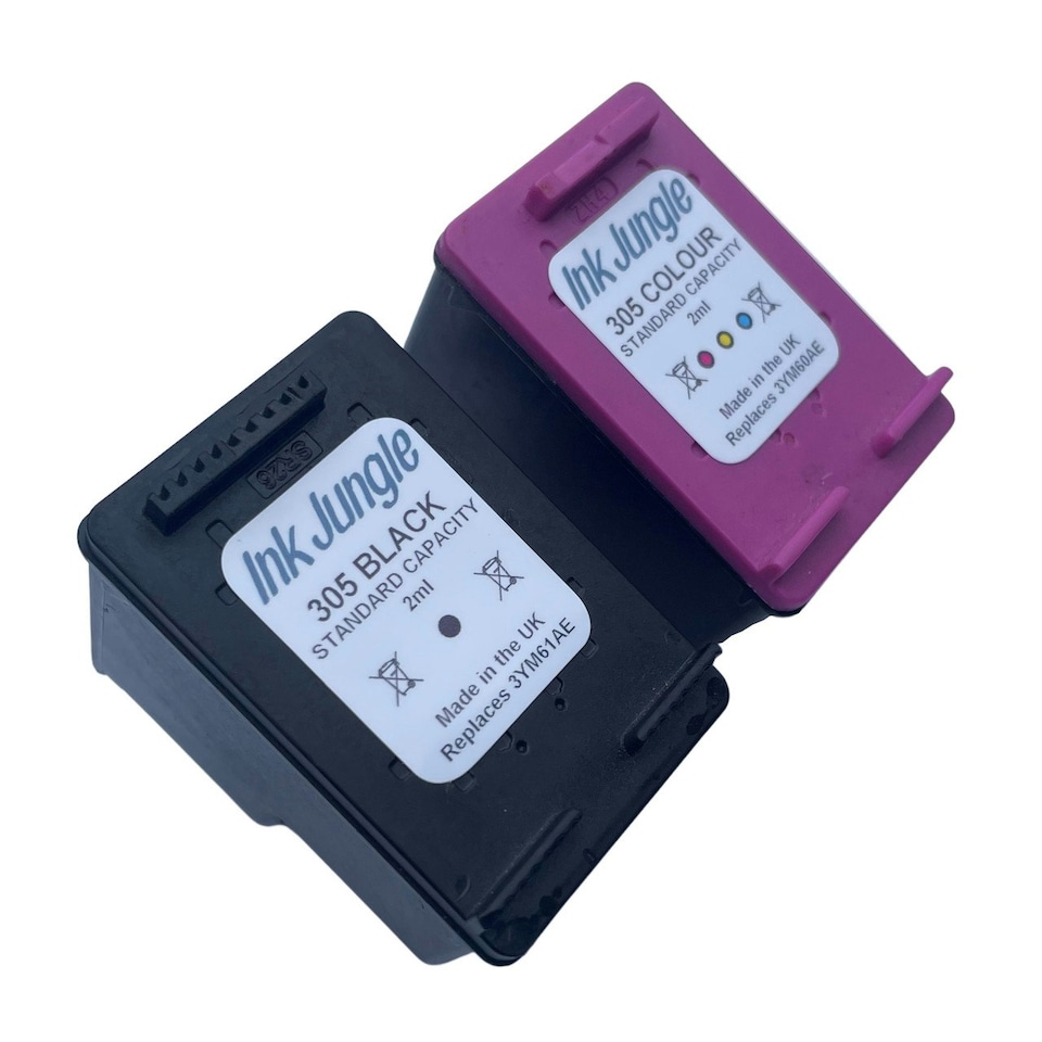 image 1 of Refilled HP 305 Black & Colour Ink Cartridge