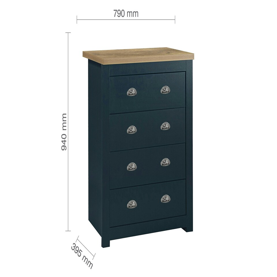 image 1 of Highgate 4 Drawer Chest