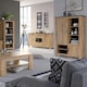 image 4 of Rapallo 2 Door 2 Drawer Sideboard with Wine Rack in Chestnut and Matera Grey