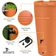 image 2 of Water Butt Kit with Tap, Diverter & Bio Cleaner –  Rainwater Collector for Garden, Balcony & Terrace – Durable Plastic Water Storage Tank Brown | 230L
