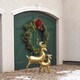 image 2 of Gold Reindeer Christmas Standing Shaped Air Fill Foil Balloon 73cm / 33 in | Gold