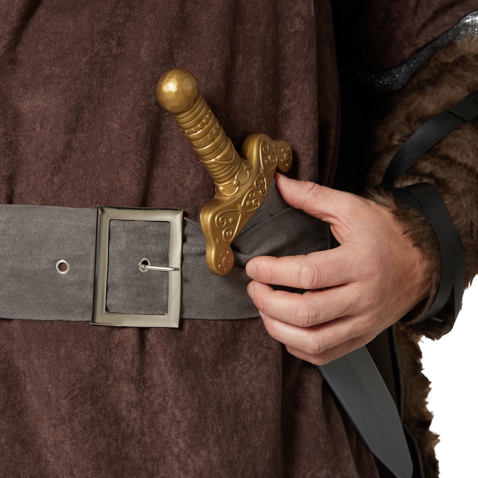 image 1 of Mens Fancy Dress Costume - Viking | Brown | brown | S | 1