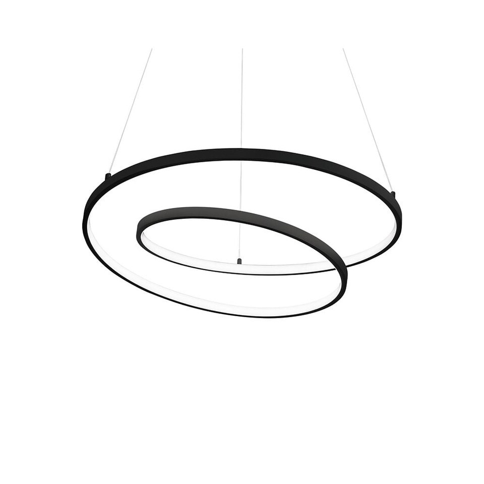 Oz 60cm Integrated LED Pendant Ceiling Light Black 2700K