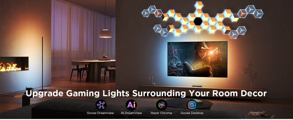 image 1 of Govee Glide Hexagon Light Panels Ultra 7Pack