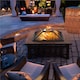 image 3 of Yaheetech 86 cm Outdoor Square Fire Pit with Cover and Poker-Copper