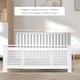 image 6 of HOMCOM Extendable Radiator Cover Cabinet Slatted Design MDF White Home Office